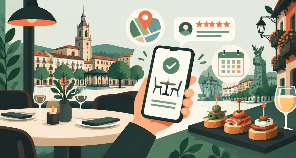 Restaurante de Vitoria-Gasteiz con reserva móvil, reseñas y visibilidad local